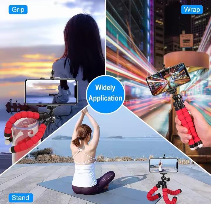Premium Black Silicone Plastic Tripod Stand