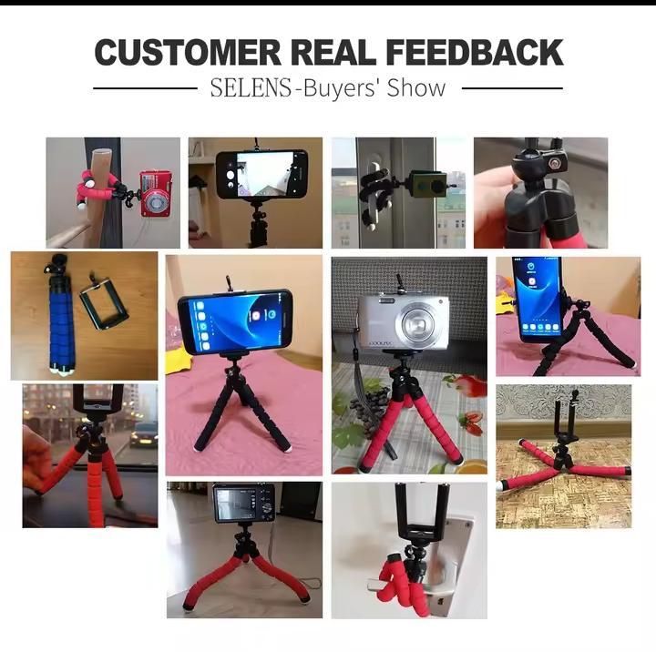 Premium Black Silicone Plastic Tripod Stand