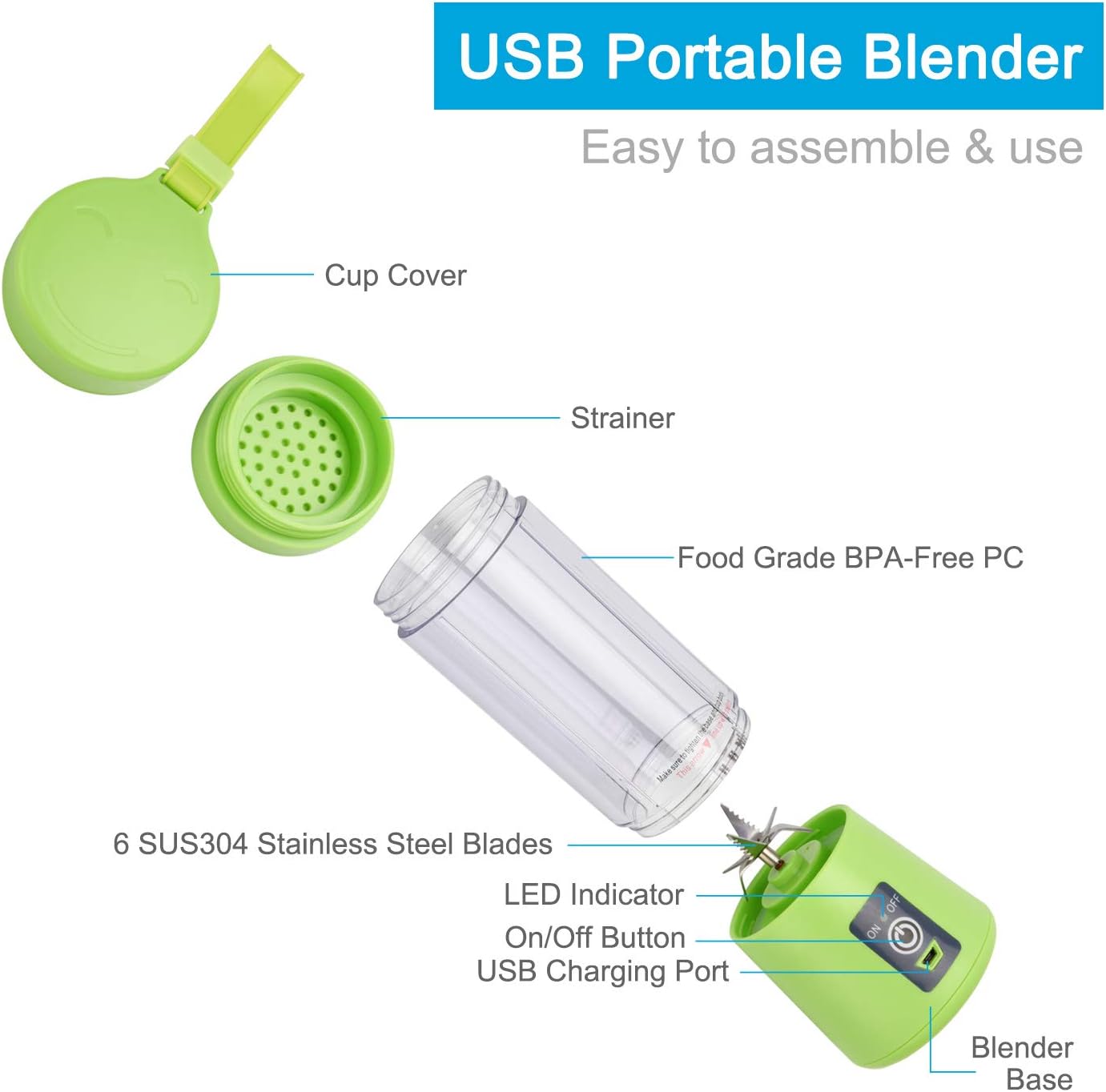 Portable and Rechargeable Juice Blender