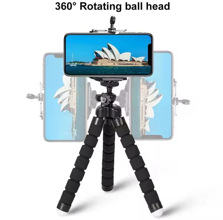 Premium Black Silicone Plastic Tripod Stand