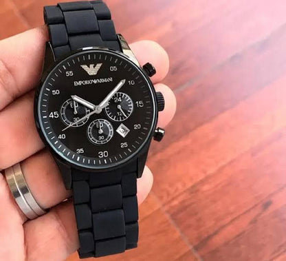 Men's Round Stainless Steel Chain Watch
